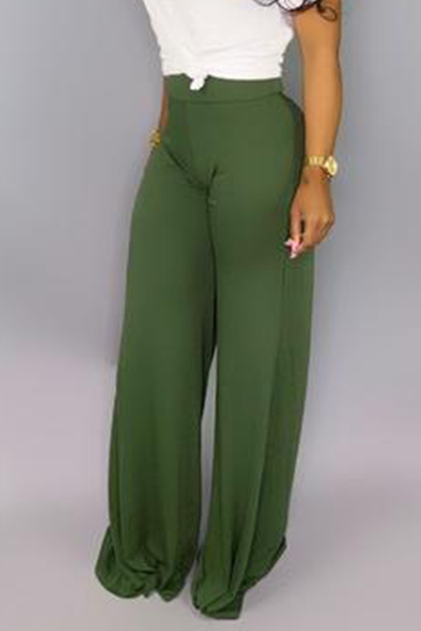 Lovely Casual High Waist Green PantsLW | Fashion Online For Women ...
