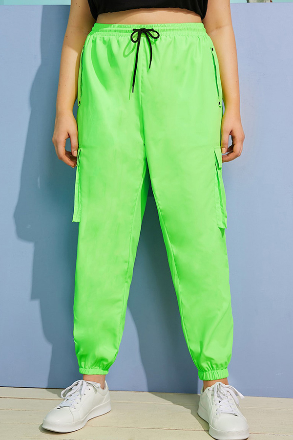 Lovely Casual Pockets Design Green Plus Size PantsLW Fashion Online For Women Affordable