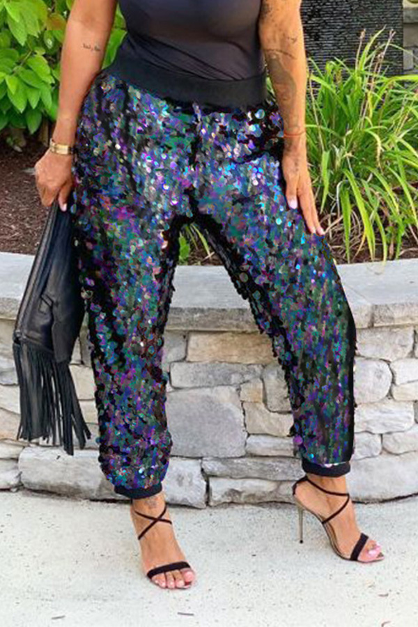 Lovely Trendy Sequined Multicolor PantsLW Fashion Online For Women