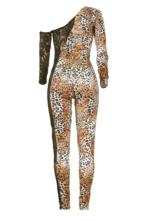 Lovely Sexy Patchwork Leopard Printed One-piece JumpsuitLW | Fashion ...