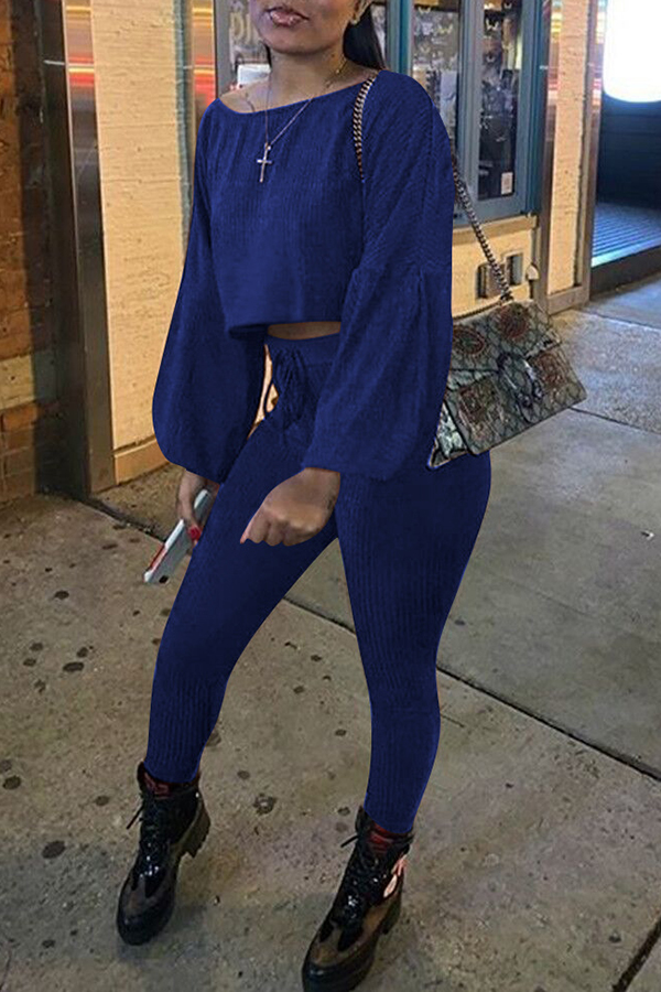 Lovely Trendy Basic Royal Blue Twopiece Pants SetLW Fashion Online For Women Affordable