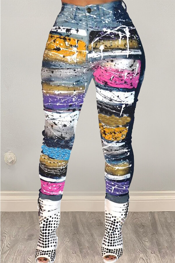 Lovely Trendy Printed Multicolor Pantslw Fashion Online For Women Affordable Women S