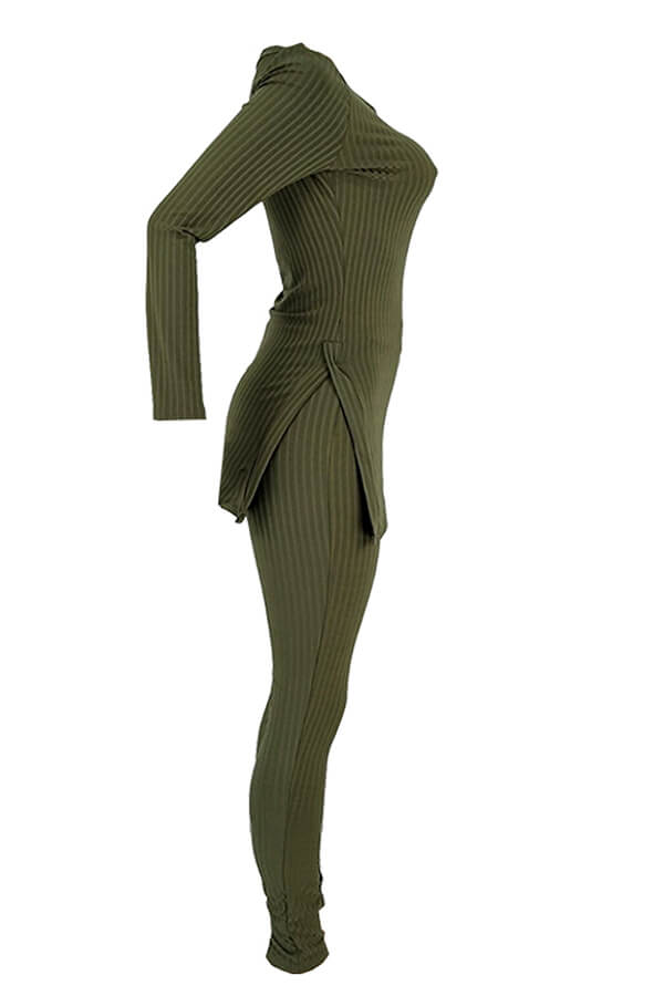 Lovely Casual V Neck Basic Green Two Piece Pants SetLW Fashion Online For Women Affordable