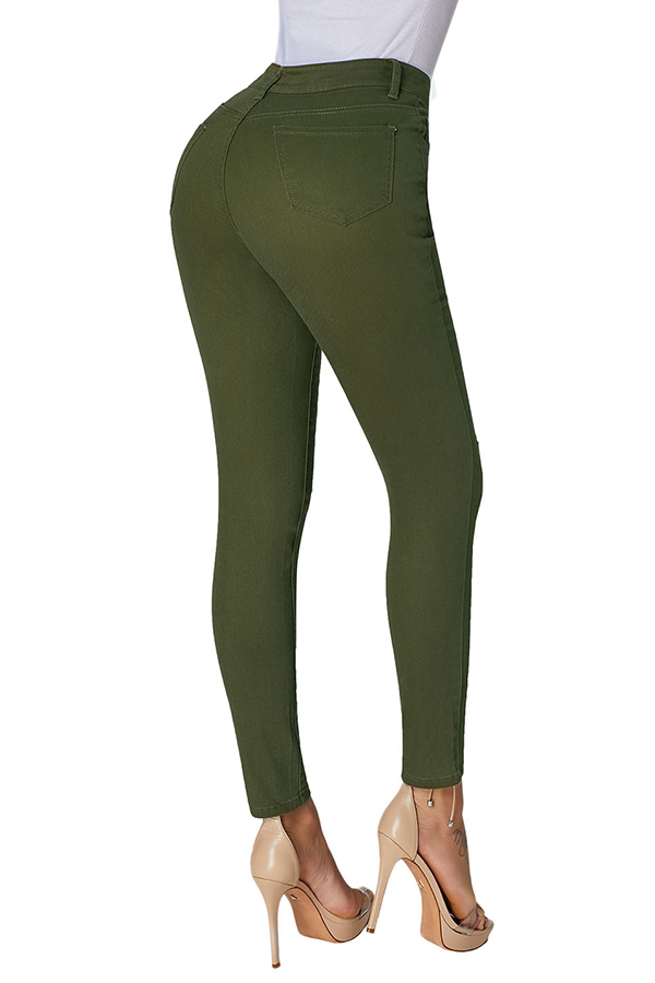 Lovely Casual Hollowout Army Green JeansLW Fashion Online For Women