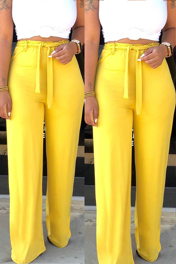 yellow baggy pants