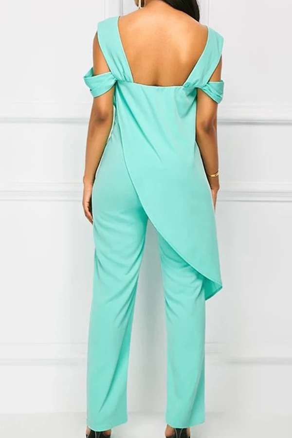 Lovely Stylish Hollow-out Green Plus Size Two-piece Pants SetLW ...