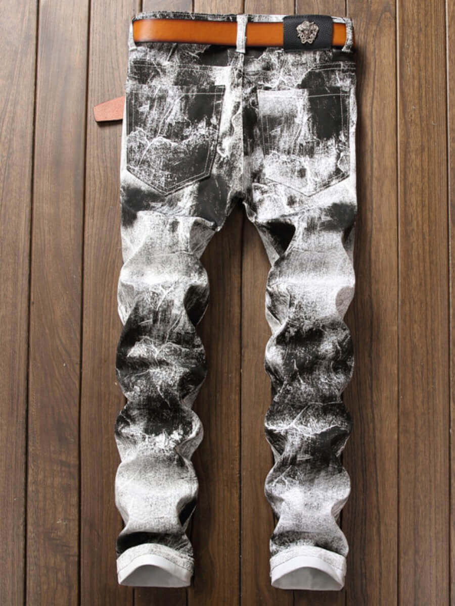 Lovely Men Street Tiedye White JeansLW Fashion Online For Women