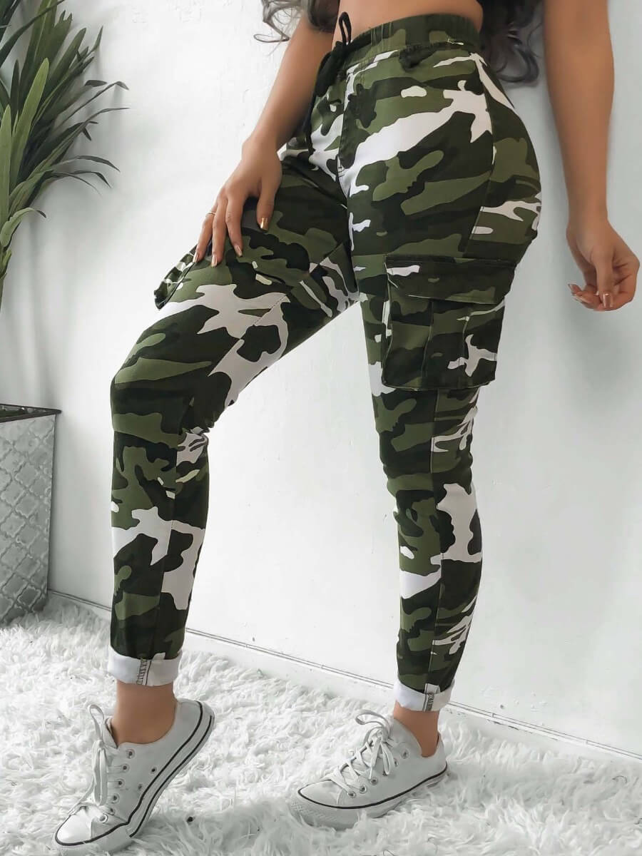 camo print skinny jeans