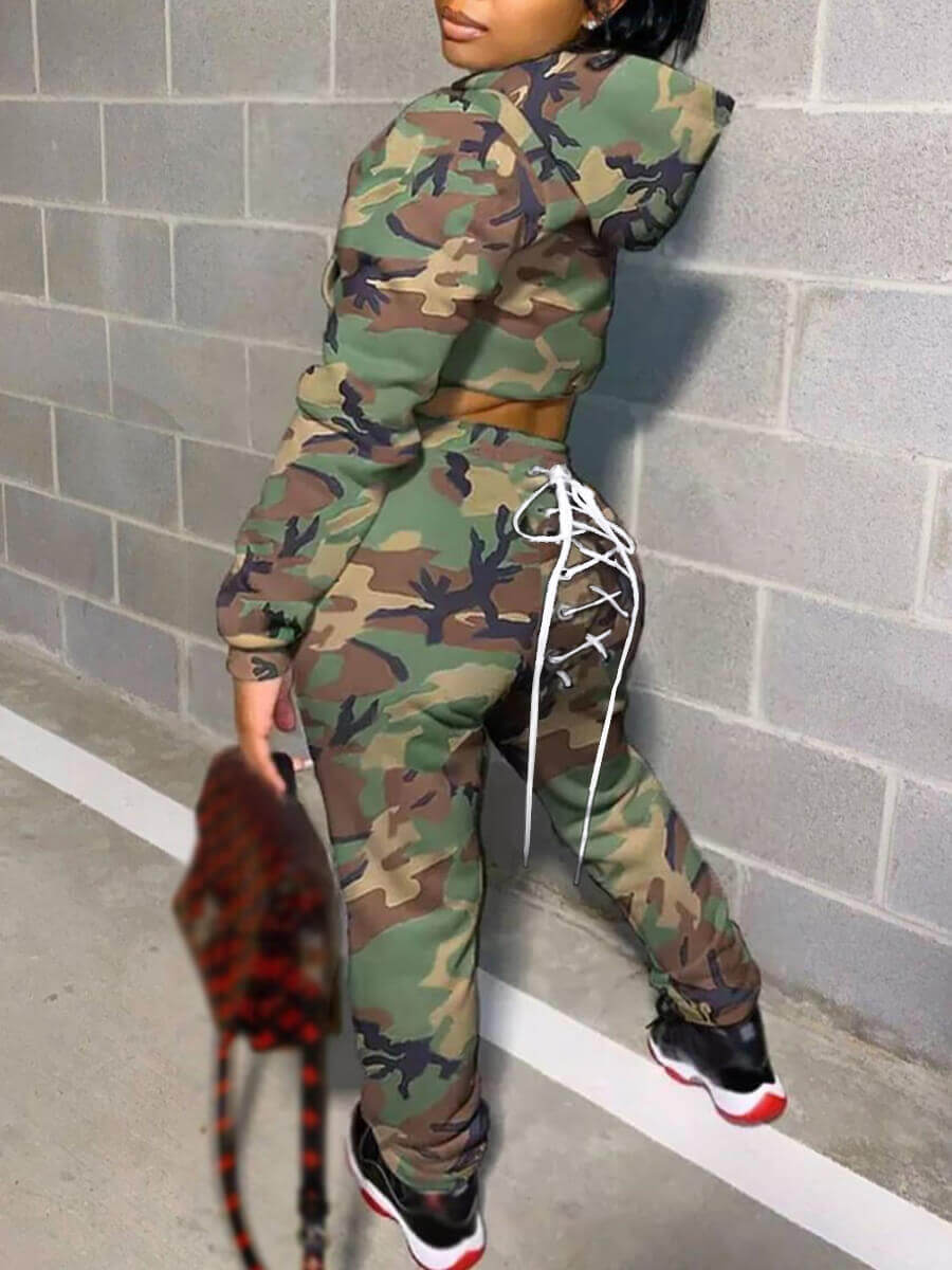 camo tracksuit bottoms women's